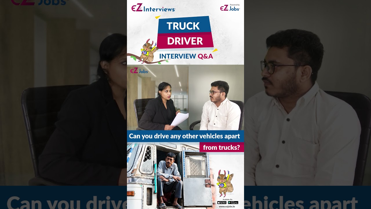 || Truck Driver Interview Q&As in English - Can you drive any other vehicles apart from trucks? ||