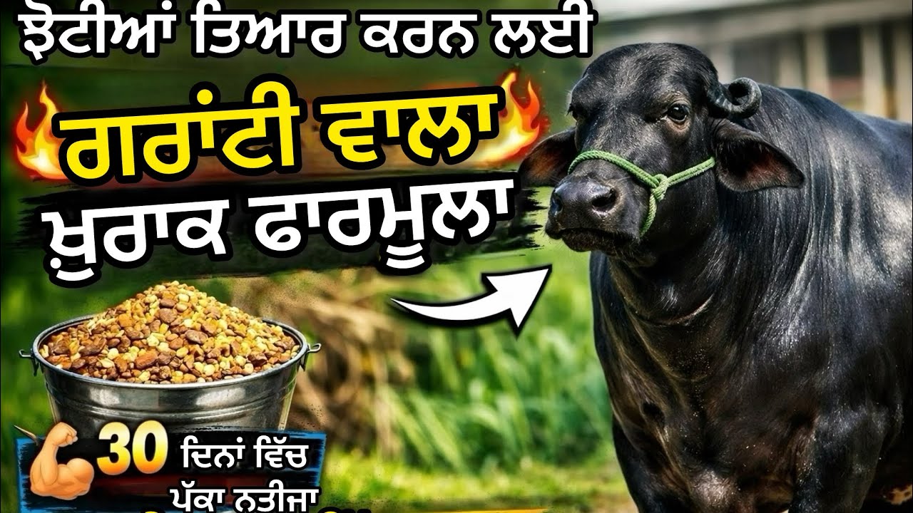 🐃 16 ਮਹੀਨੇ ਦੀ ਗਭਣ ਝੋਟੀ ਲਈ ਸਹੀ ਖੁਰਾਕ|