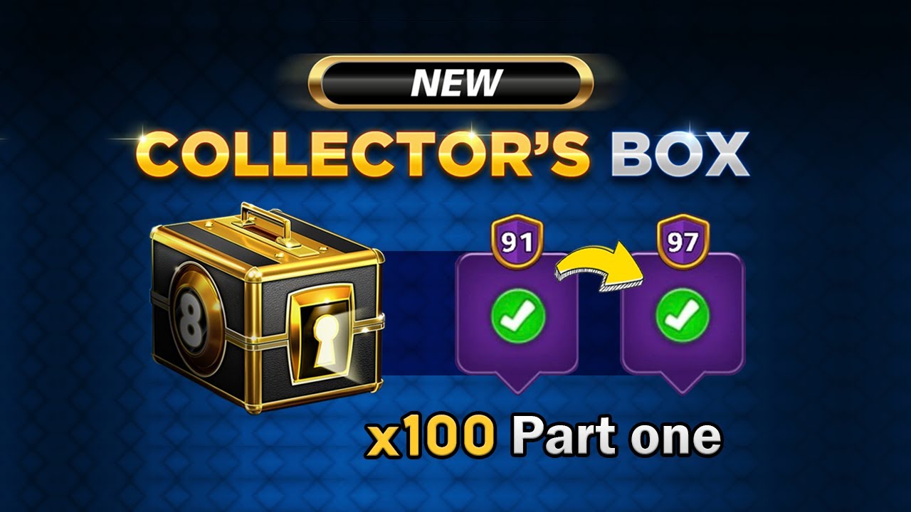 شراء 100 من صناديق التجميع - حظ خرافي وترقيات اسطورية 8 ball pool