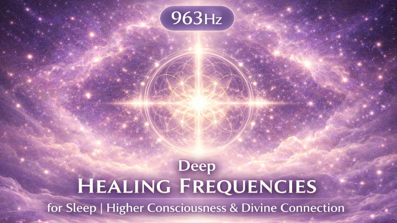 Deep Healing Frequencies for Sleep – 963Hz | Higher Consciousness & Divine Connection
