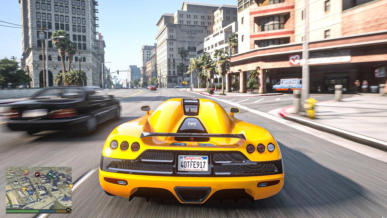 GTA V Remastered - Maxed-Out Ray-Tracing Ultra Graphics MOD ► RTX&trade; 3090 Gameplay