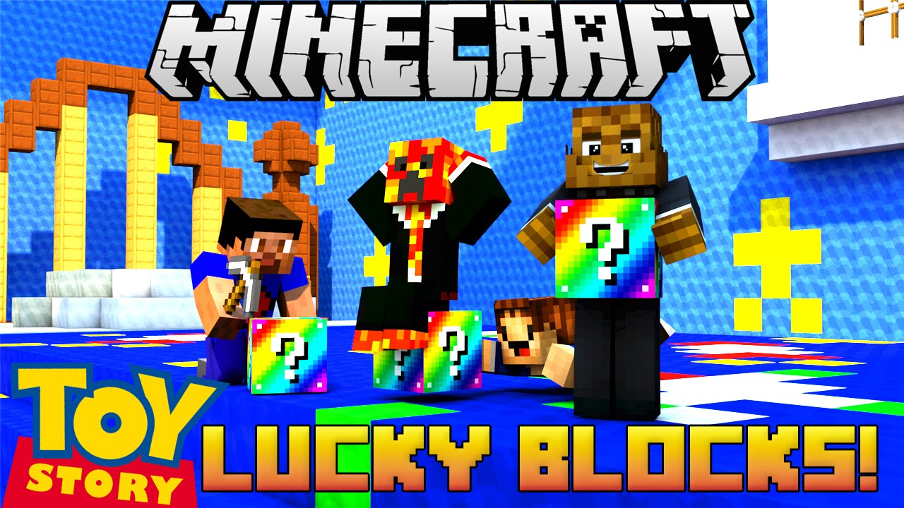 Minecraft RAINBOW Toy Story Lucky Block w/ PrestonPlayz, Vikkstar and Woofless | JeromeASF