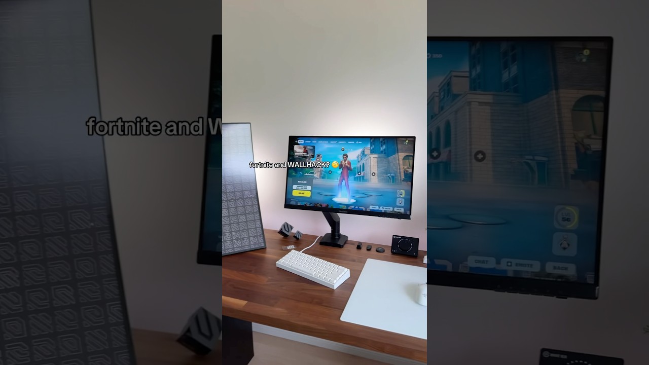 FORTNITE x WALLHACK? 😳 #gaming #mousepad #fortnite