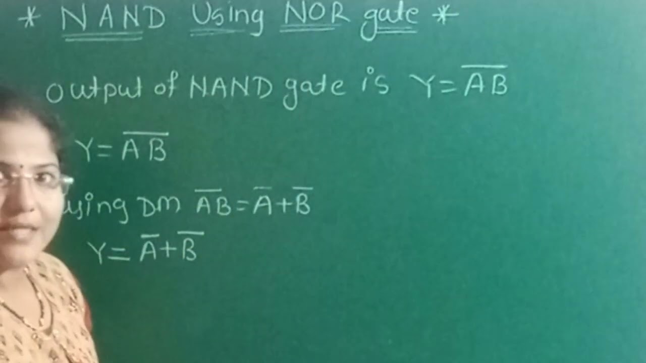 Design NAND gate using NOR gate