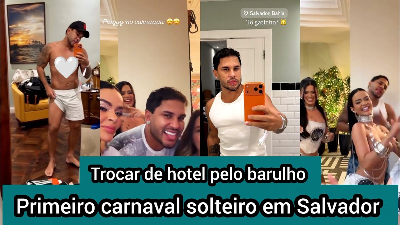 Lucas Guimarães irá trocar de hotel por causa do barulho e pronto pra curtir carnaval com amigas 