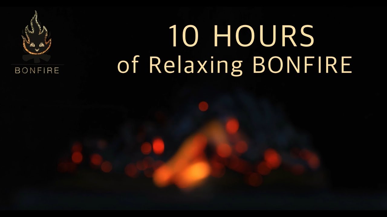 10 HOURS of Relaxing Bonfire Sounds - Crackling Fireplace (NO MUSIC) PERFECT FOR SLEEP