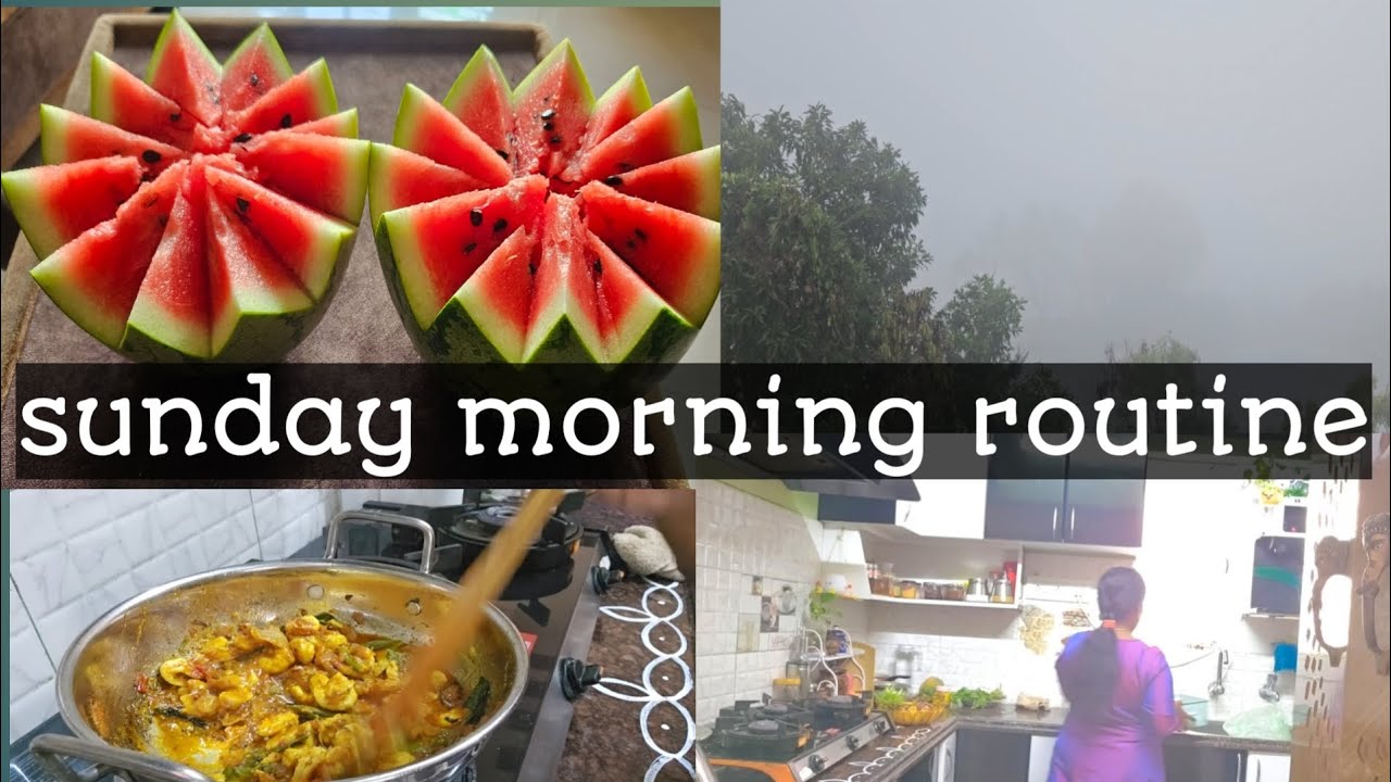Sunday morning routine # prawn cury recipe #  # watering plant# introduce rice container 