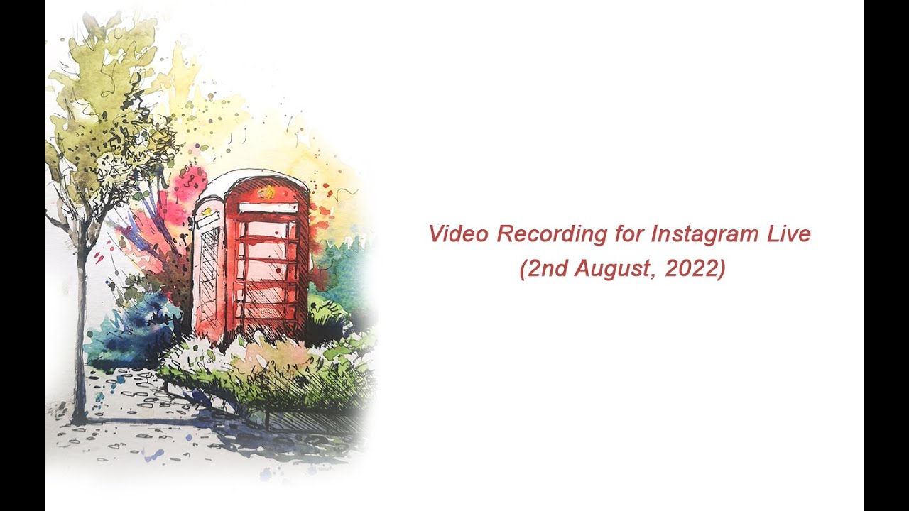 London Telephone Booth Sketch tutorial: Watercolour and ink