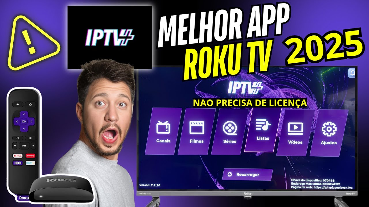 IPTV Plus: Melhor app IPTV para Roku TV e Roku Express 2026!