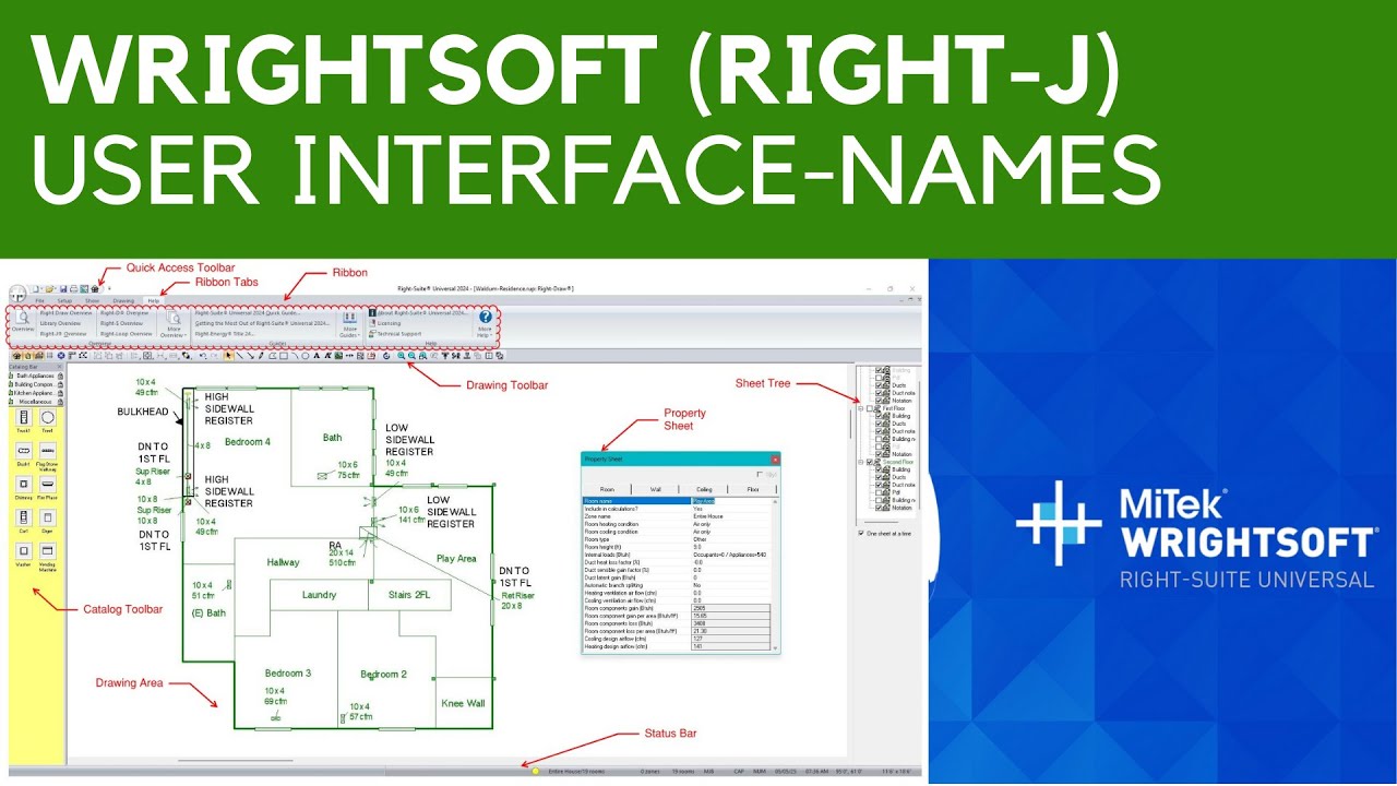 Wrightsoft: Manual J Heat Load Calculation - New User Interface NAMES