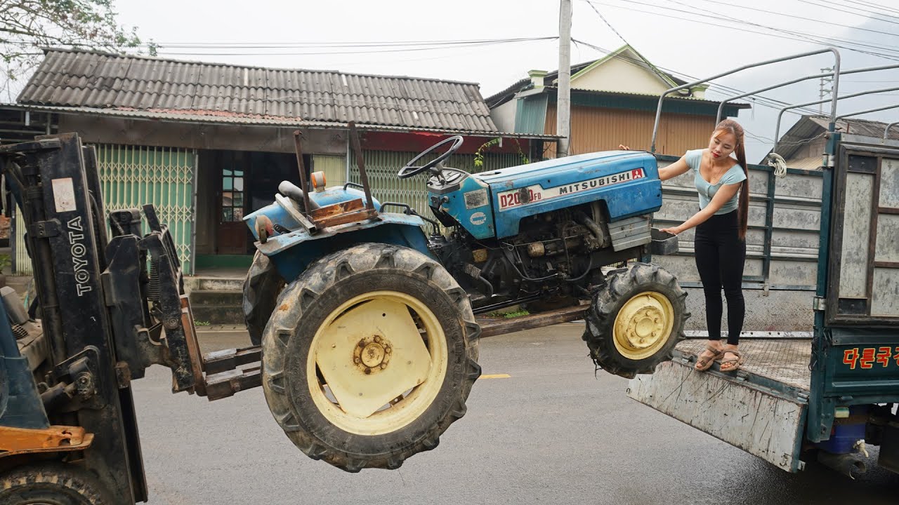 Genius Girl Brings a Dead MITSUBISHI Tractor Back to Life – Incredible Restoration Work!