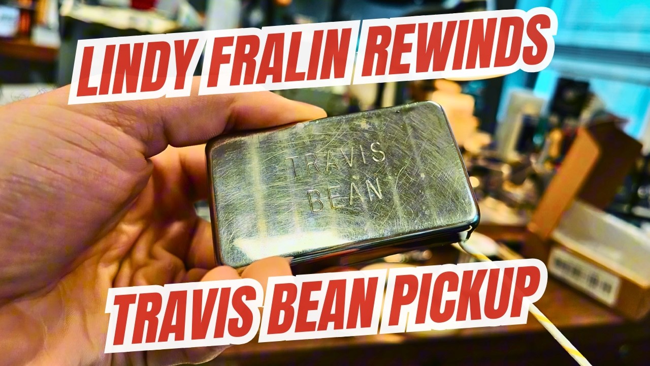 Линди Фралин перематывает звукосниматель Travis Bean.
