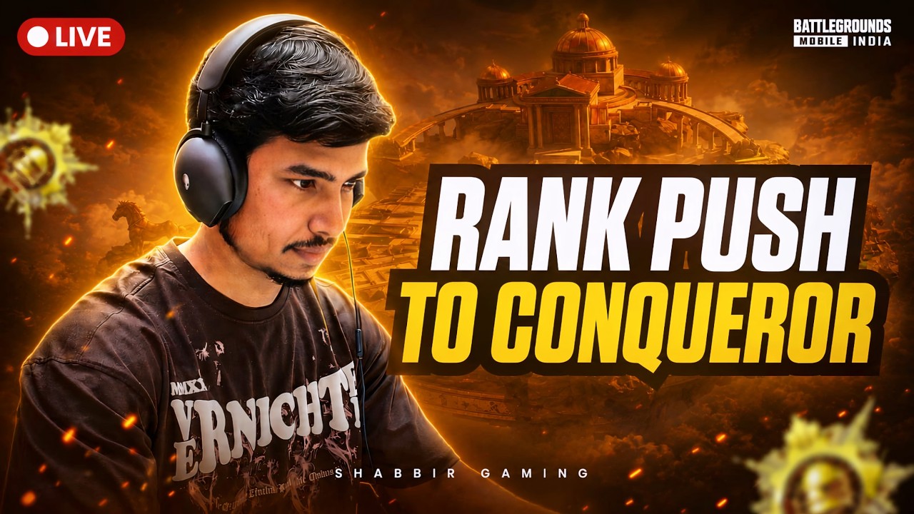 6 HOURS | CONQUEROR RANK PUSH | DAY 3 | BGMI LIVE