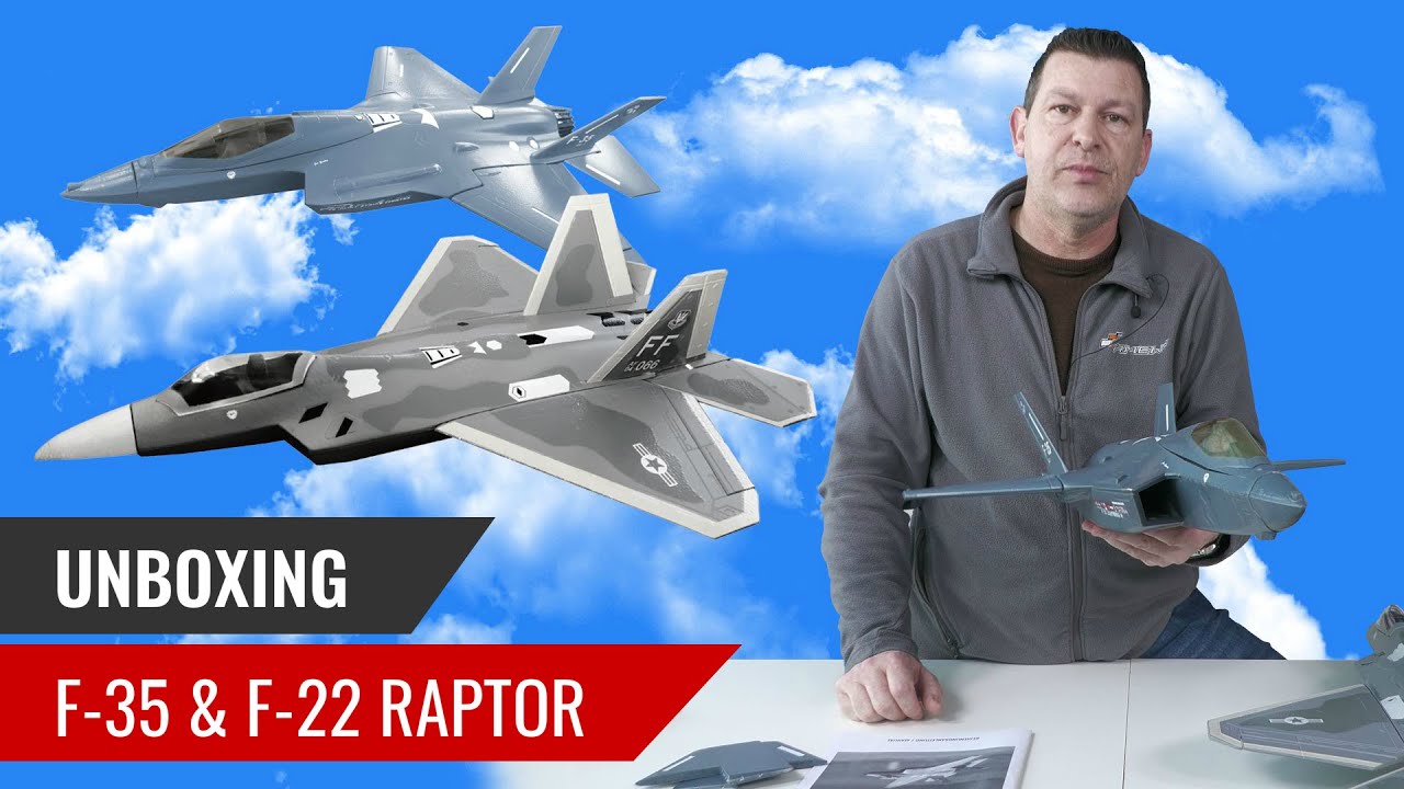 Amewi AMXFlight F-35 und F-22 Raptor EDF PNP Jets Unboxing und Erklärung