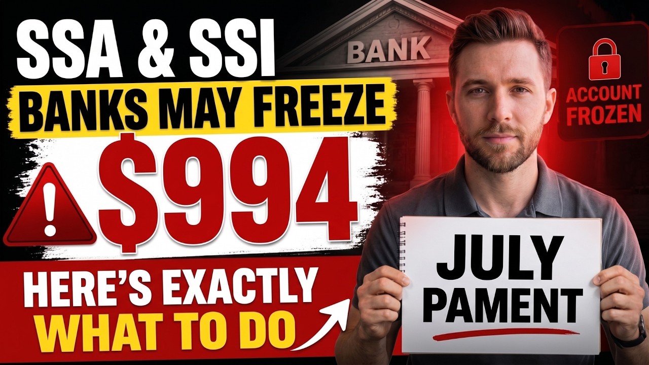 SSA & SSI July Payment: Banks May Freeze Your $994 Check After 65 &mdash; Here's Exactly What to Do