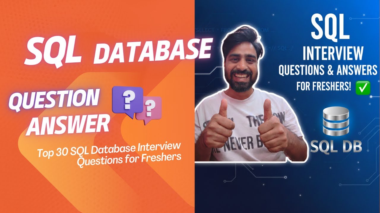 SQL Database Fresher Interview Questions & Answers | Beginner Friendly