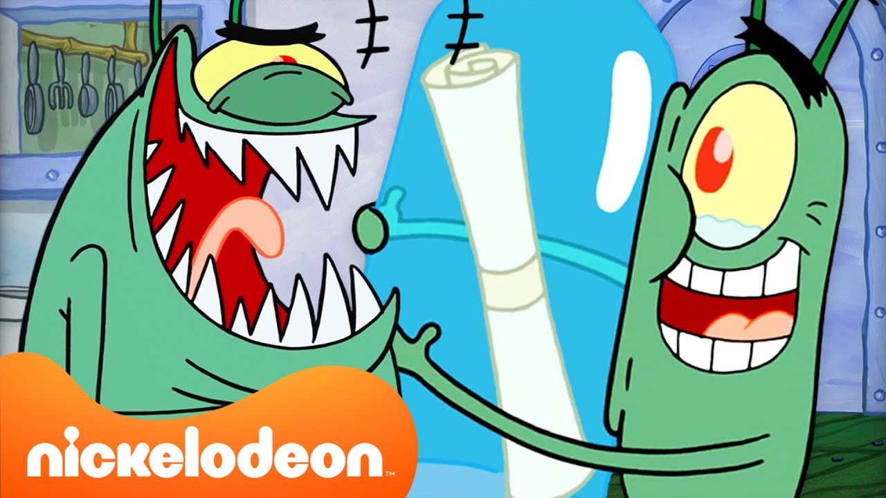 SpongeBob | Plankton i jego najlepszy dzień przez 45 minut! 🦠 | Nickelodeon Polska