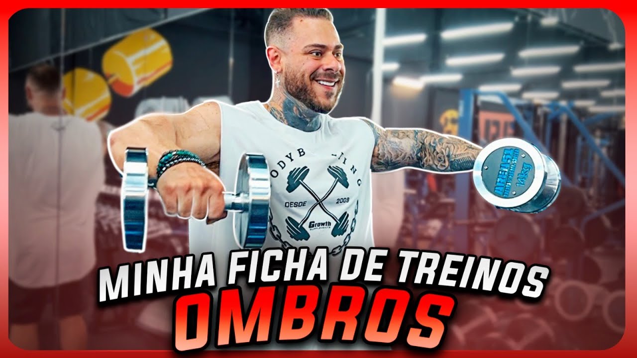 MINHA FICHA DE TREINO DE OMBRO! - LEO STRONDA