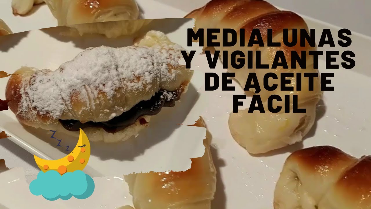Medialunas de aceite hojaldradas fáciles de hacer