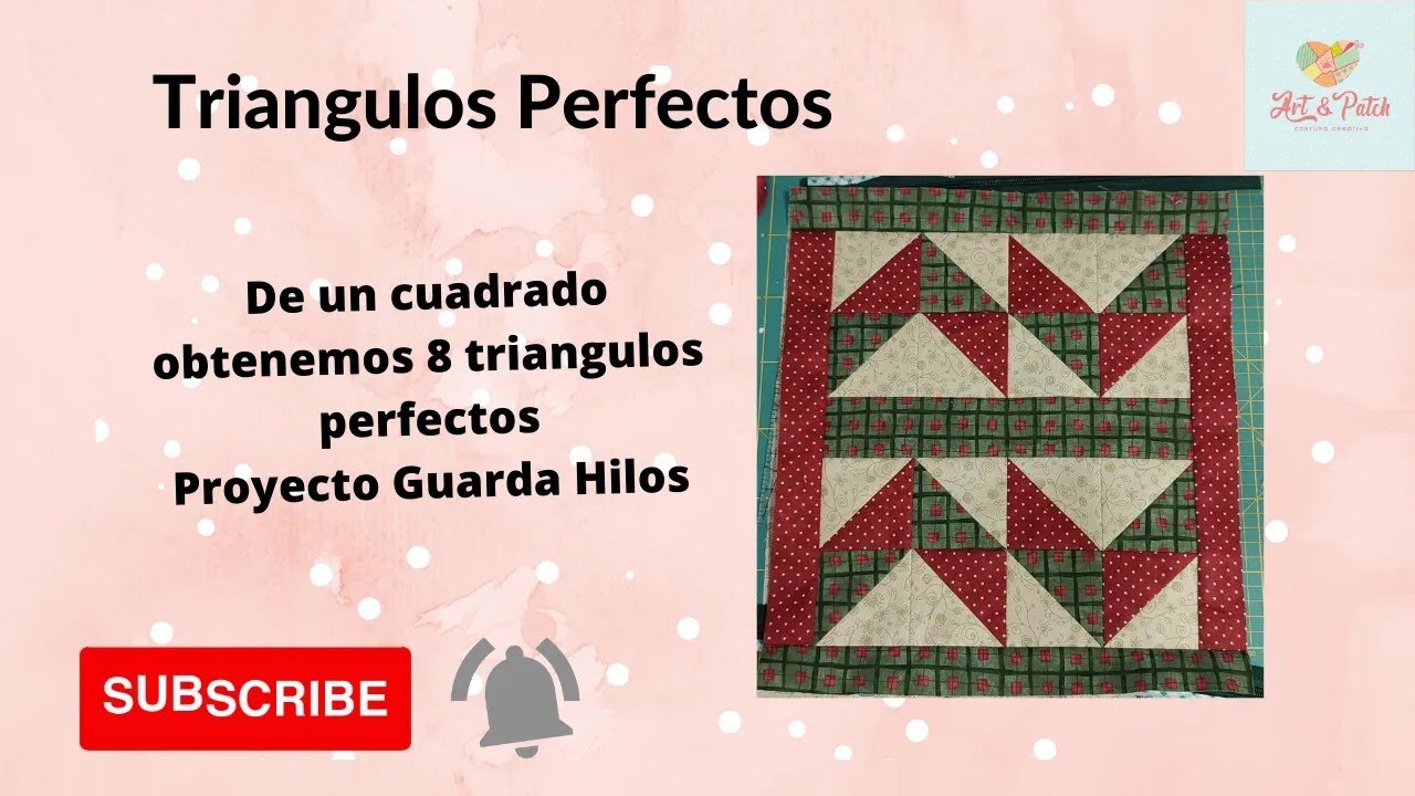 Triángulos Perfectos de un cuadrado #patchwork #costuracreativa #patchworkbloques