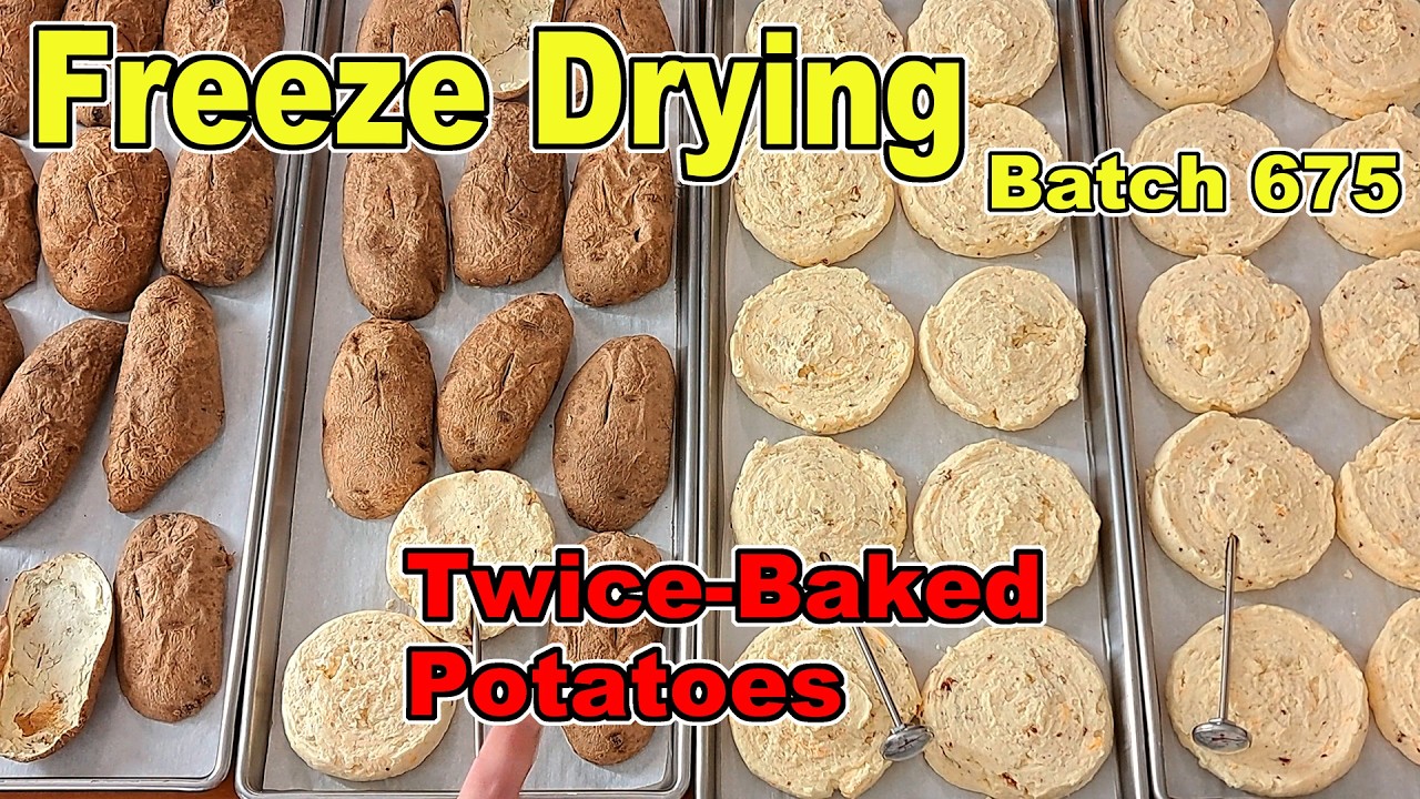 Freeze Drying & Rehydrating Twice Baked Potatoes - Batch 675