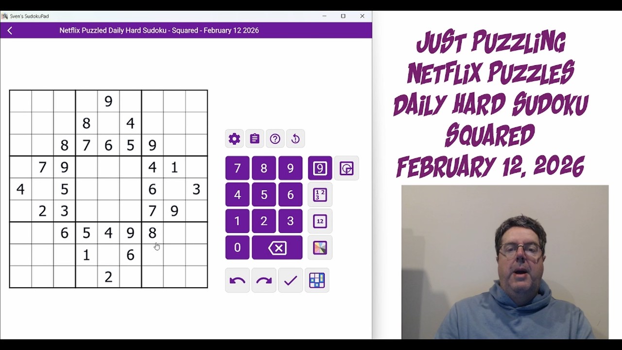 Netflix Daily Hard Sudoku February 12 2026 Squared
