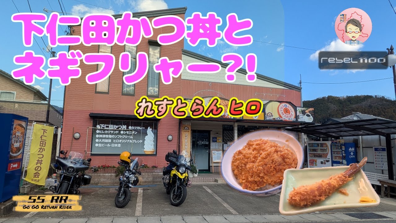 ネギフリャー？！ 下仁田かつ丼と磨崖仏【れすとらんヒロ】 #モトブログ  #Rebel1100T  #リターンライダー