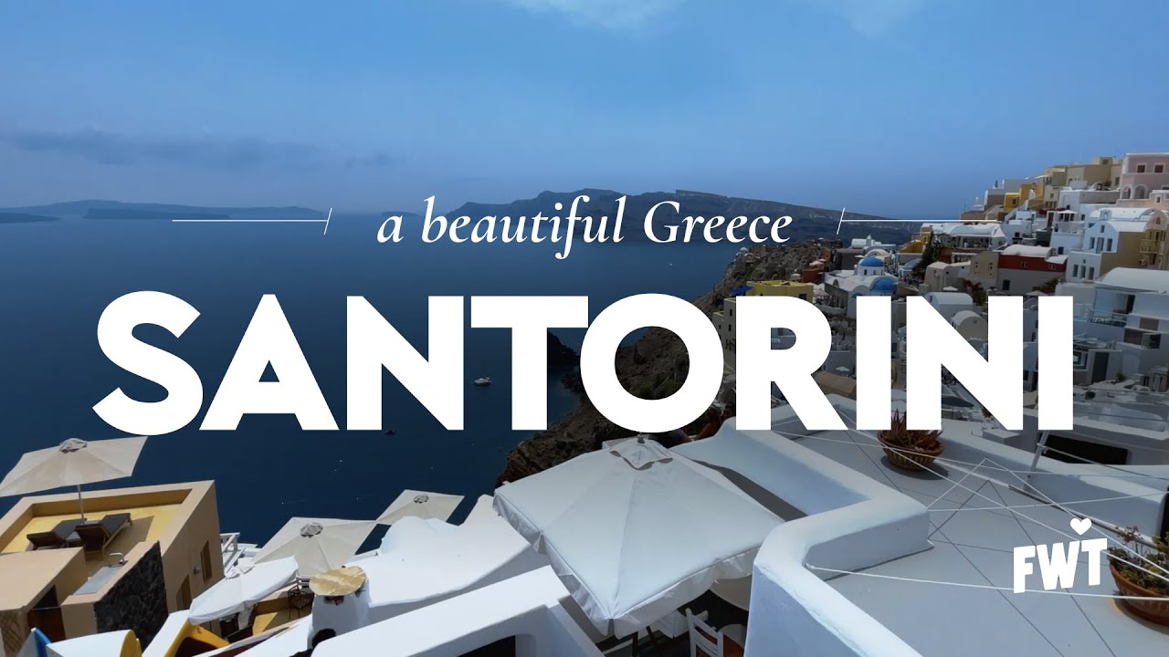 Beautiful Greece Part 1 I Two Days Trip in Santorini I No Talking Vlog with Captions