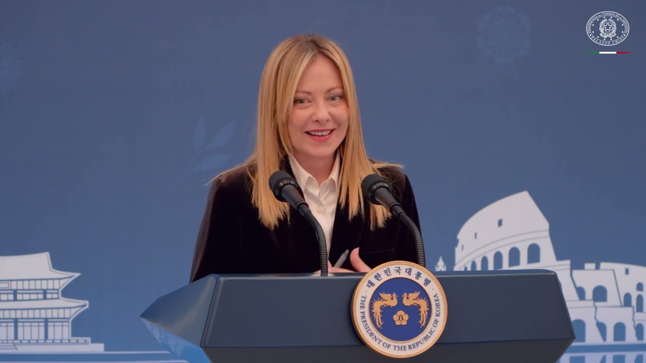 Incontro con Presidente Repubblica di Corea: intervento conclusivo del Presidente Giorgia Meloni