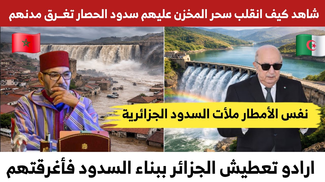 سحر المخزن ينقلب عليهم. سدود الحصار تغـ،ـرق مدنهم والغيث يكسر القيود ويحيي سدود الجزائر