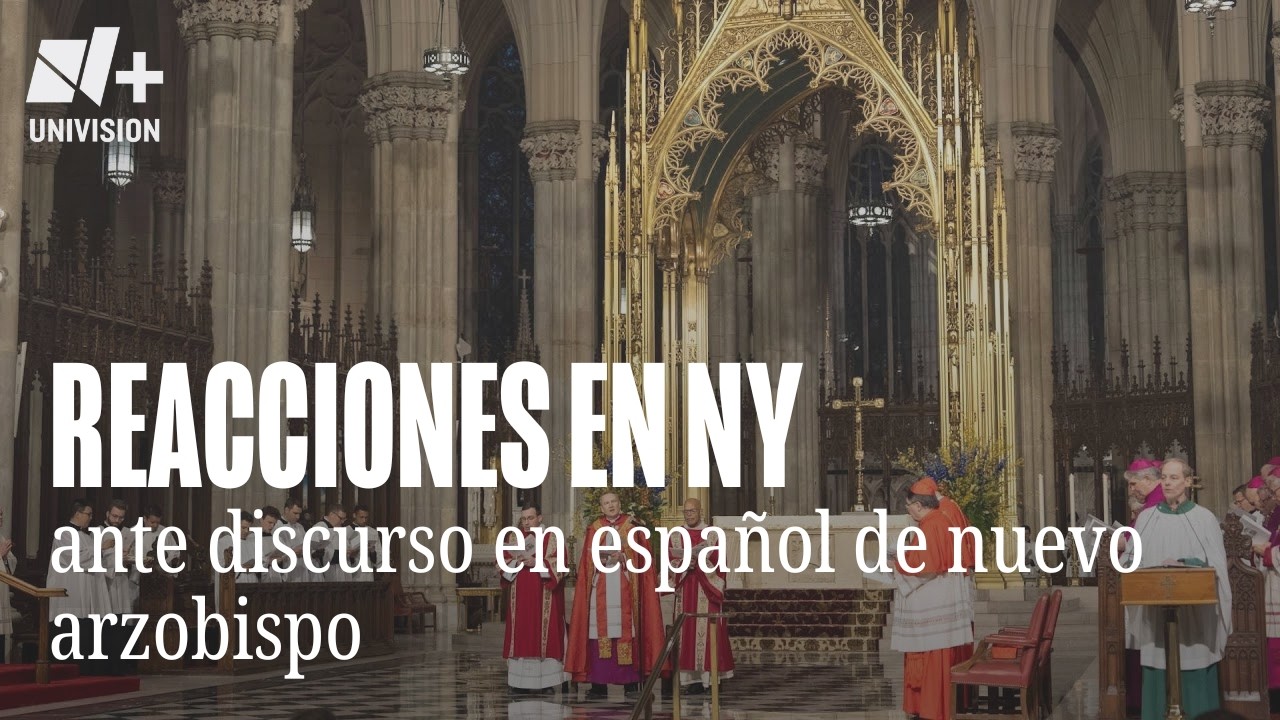 Fieles destacan mensaje en inglés y español del arzobispo electo de NY