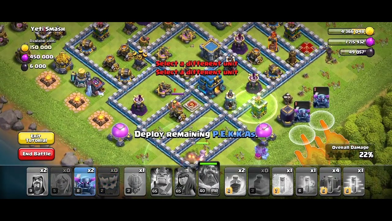 Clash of Clans games in practice yeti smash #clashofclans