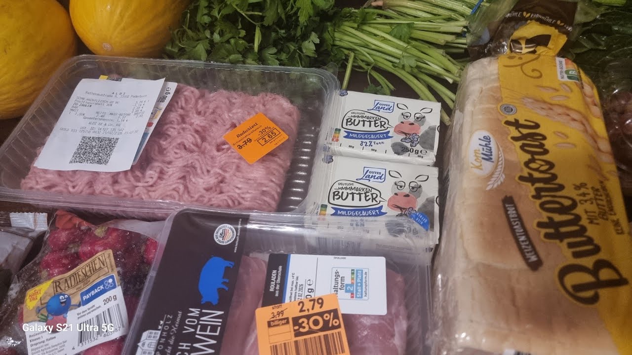 Закупка продуктов питания Netto, Aldi, Kaufland Германия 