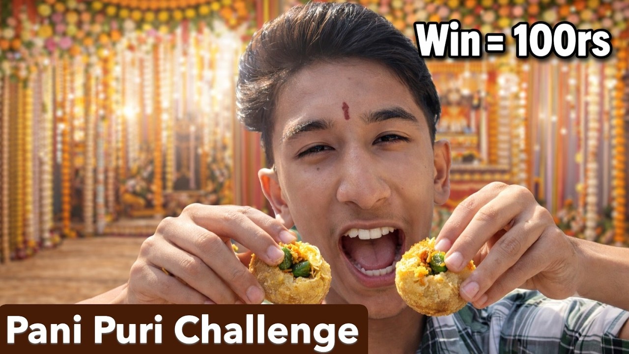 Eat More Pani Puri & Win ₹100 😲 Challenge Vlog