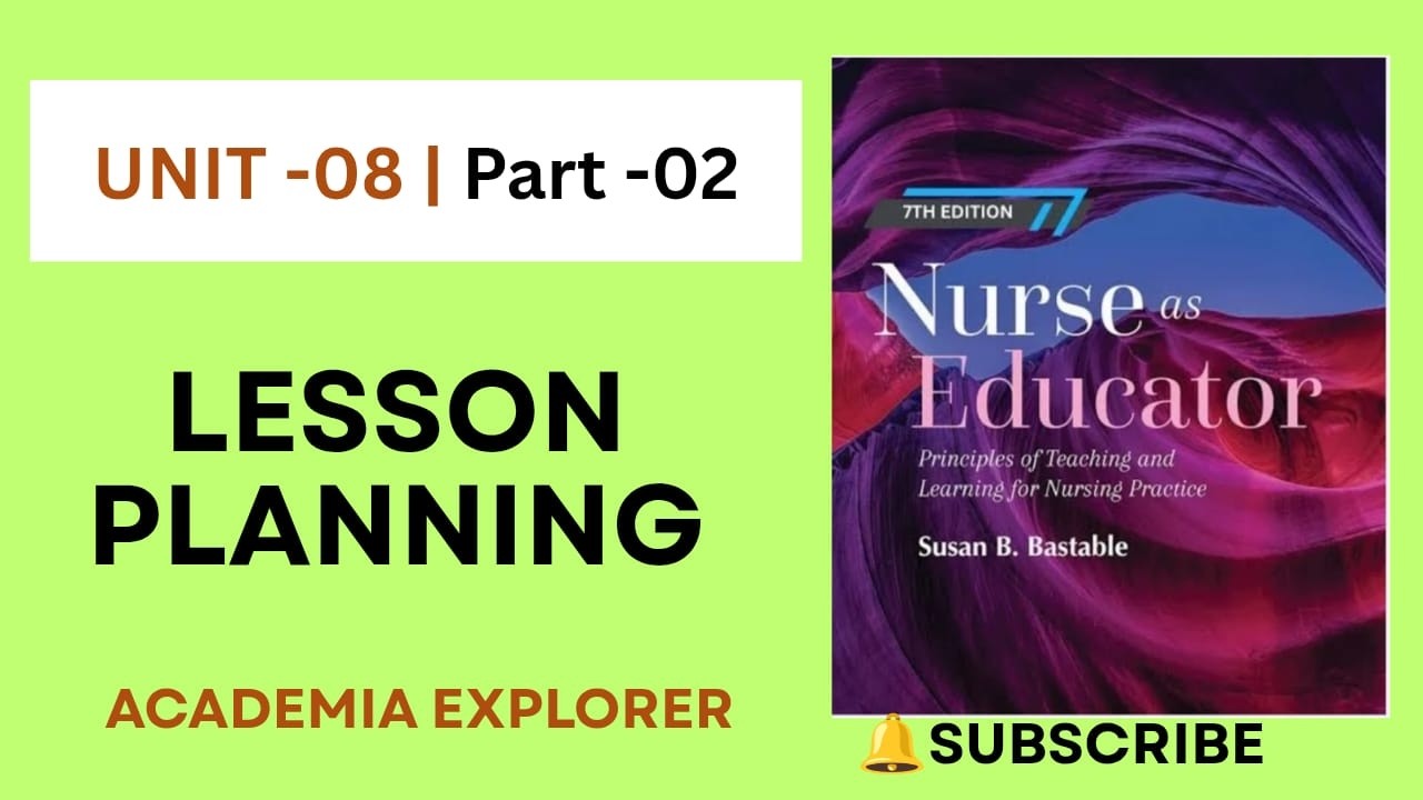 Unit-08| Part-02| Lesson Planning | Teaching & Learning.