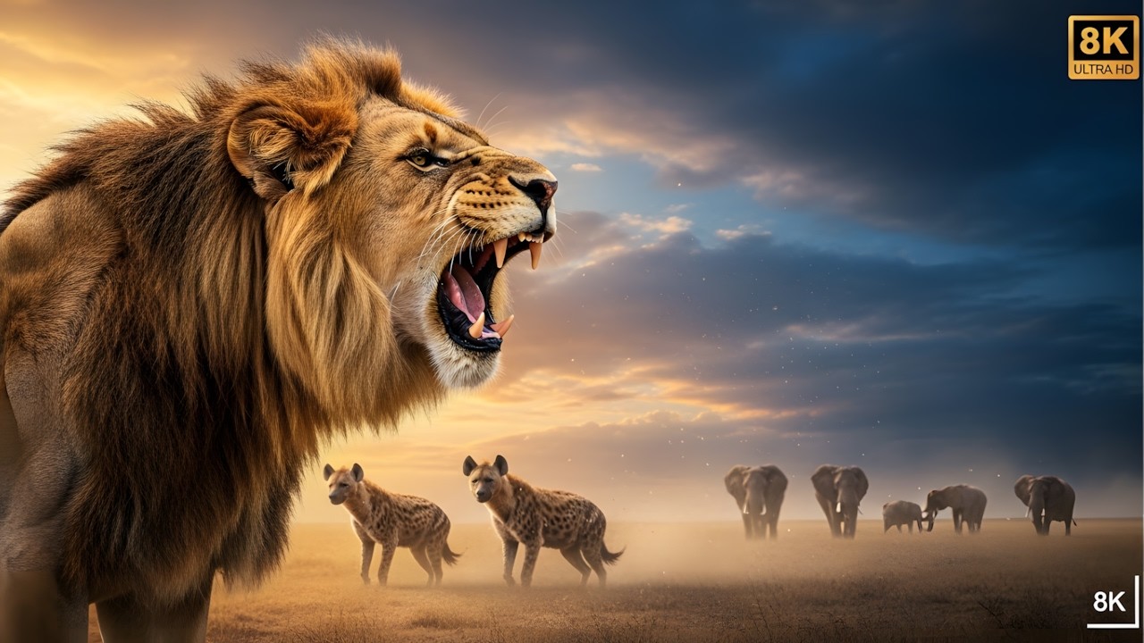 African Savanna 8K – The Ultimate Survival Arena  Lions, Hyenas & Wild Dogs in Ultra HD