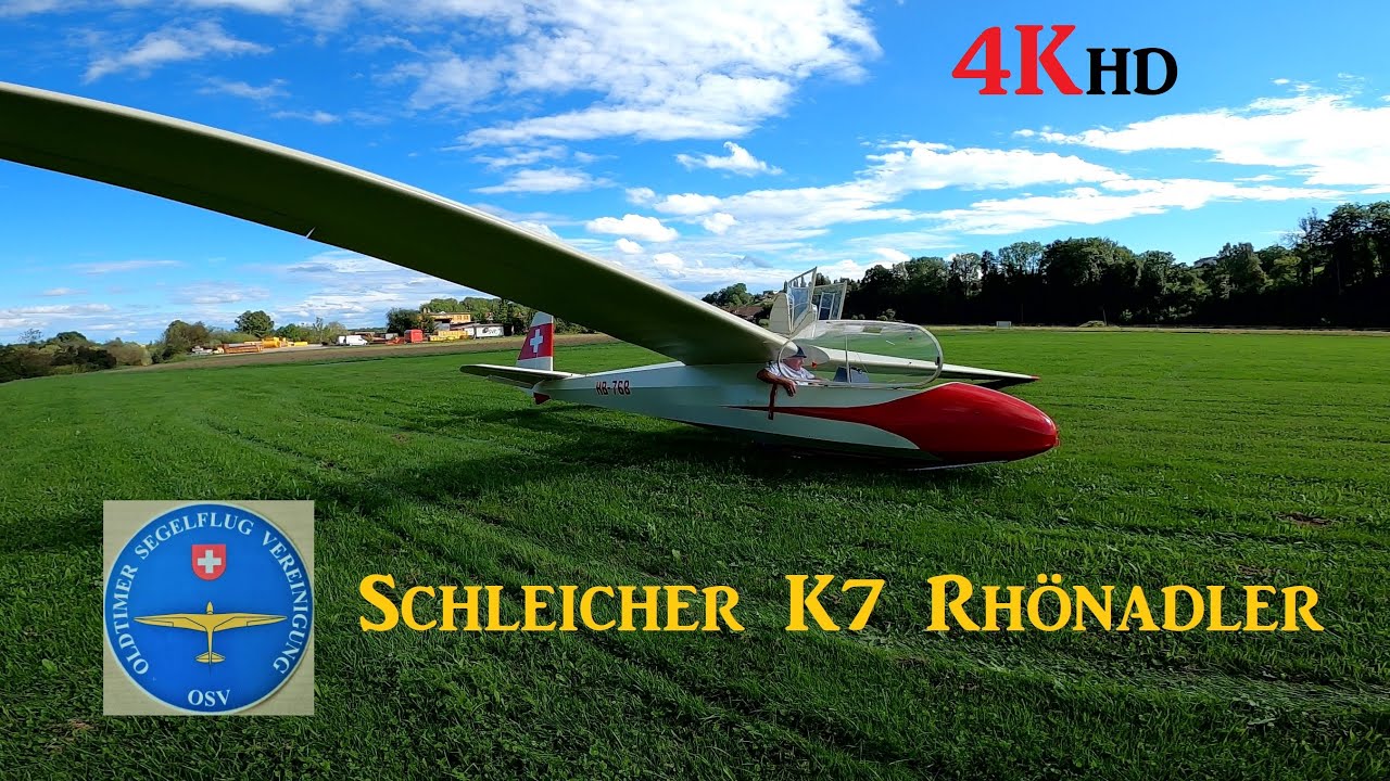 Flight with the K7 (Rhönadler) Glider.