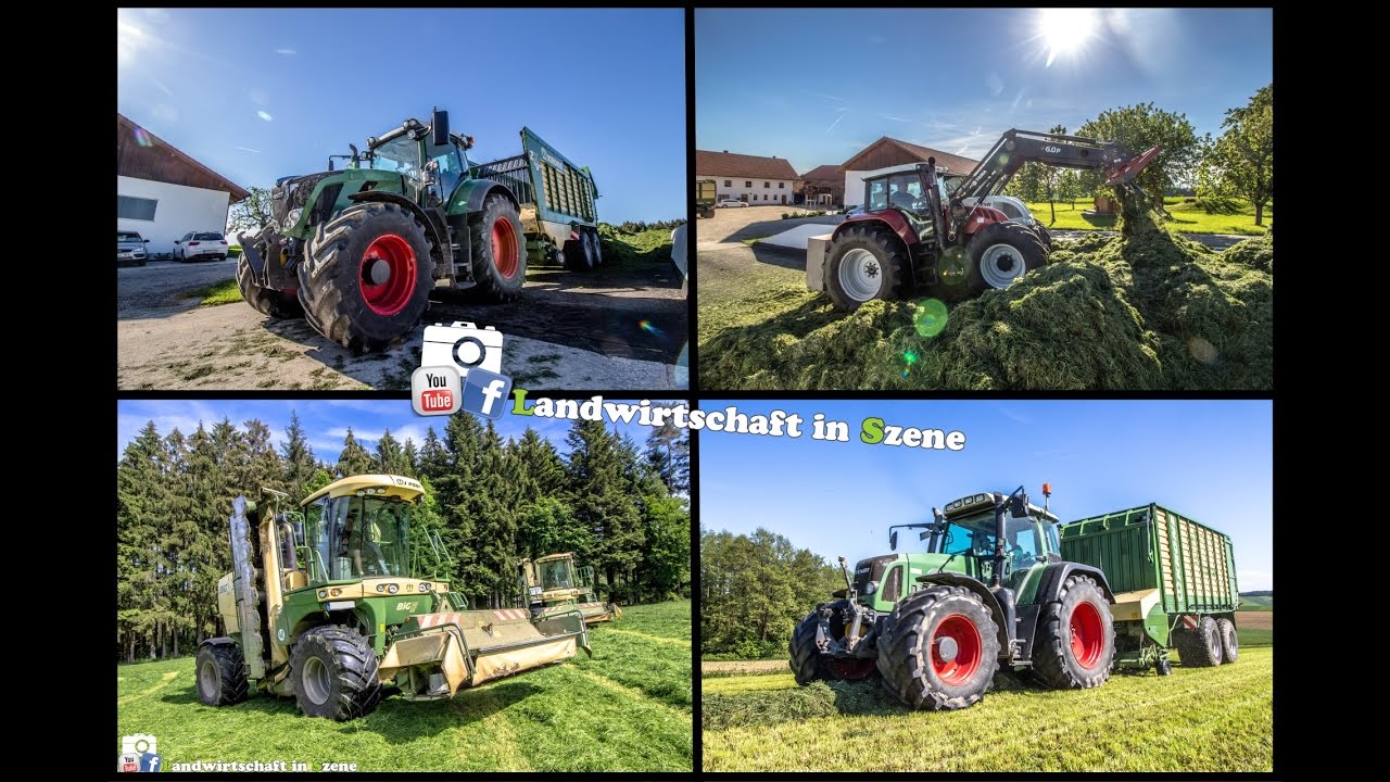 Grünlandernte mit Krone Big M 420, 2, ZX 400, 430 & Fendt 818, 828 | Lohnunternehmen Hirschberger