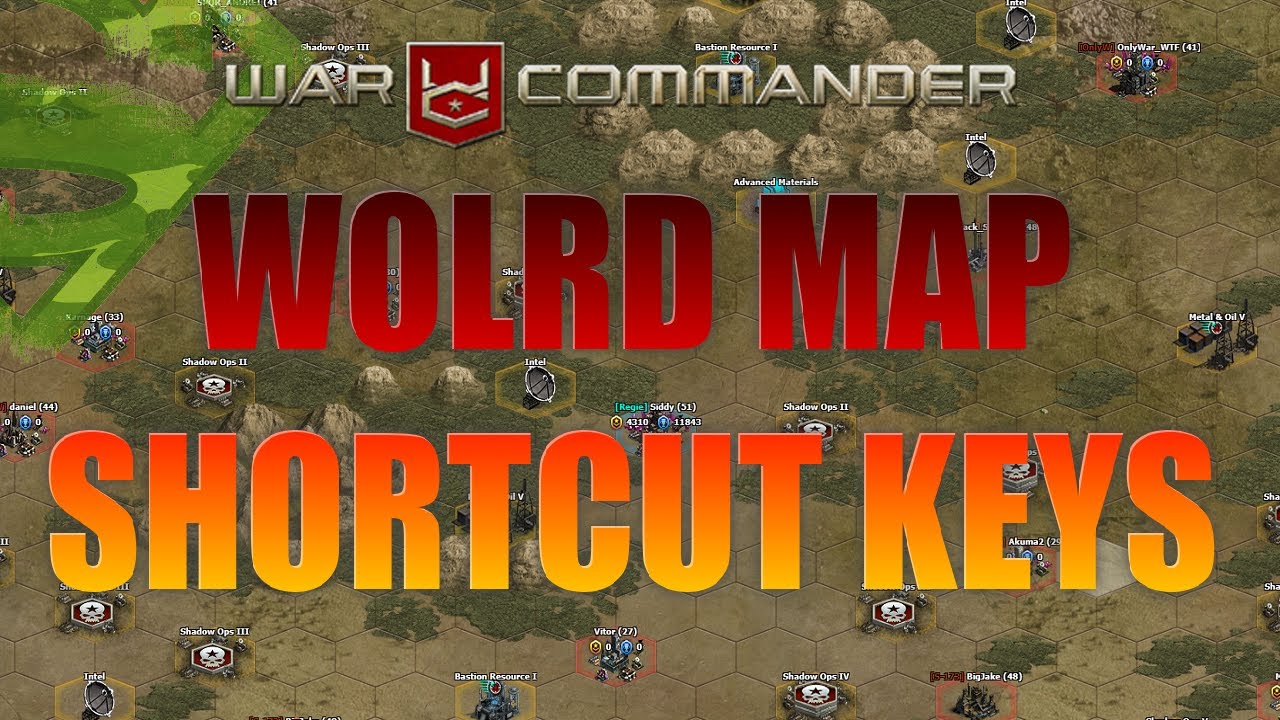 War Commander - World Map Hotkeys - How To Attack Fast!