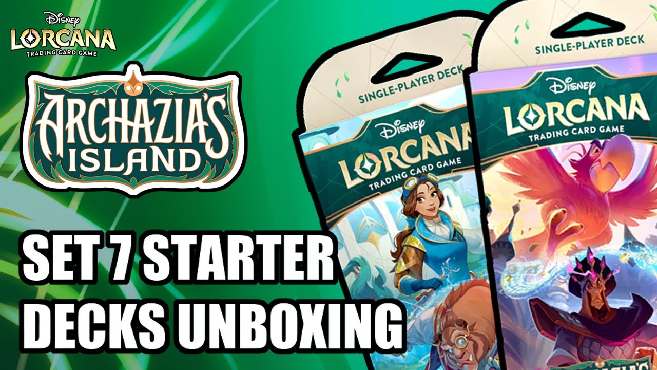 Set 7 Starter Decks Unboxing Disney Lorcana Archazia's Island