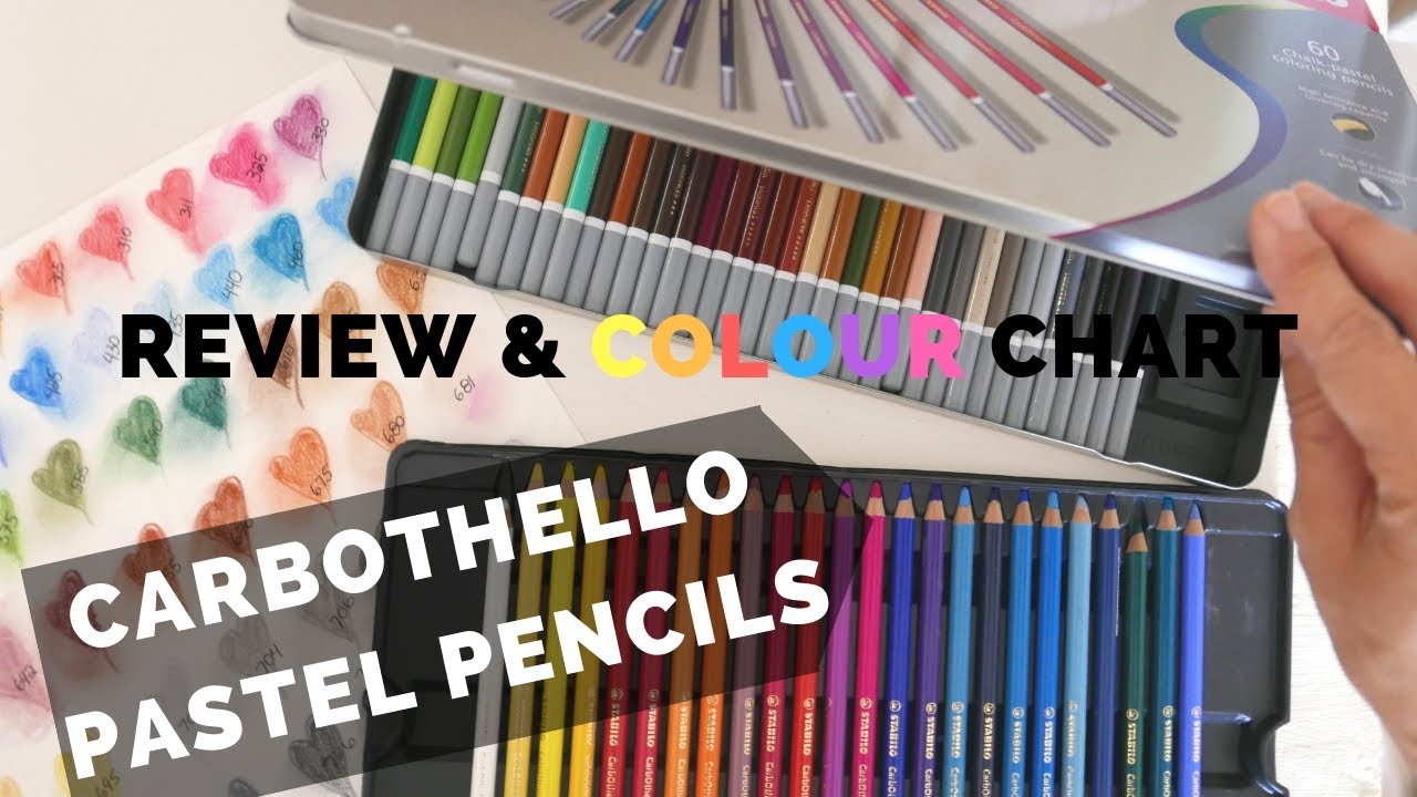 Pastel Pencils: 💁Stabilo Carbothello Review & Color Chart(First Impressions)