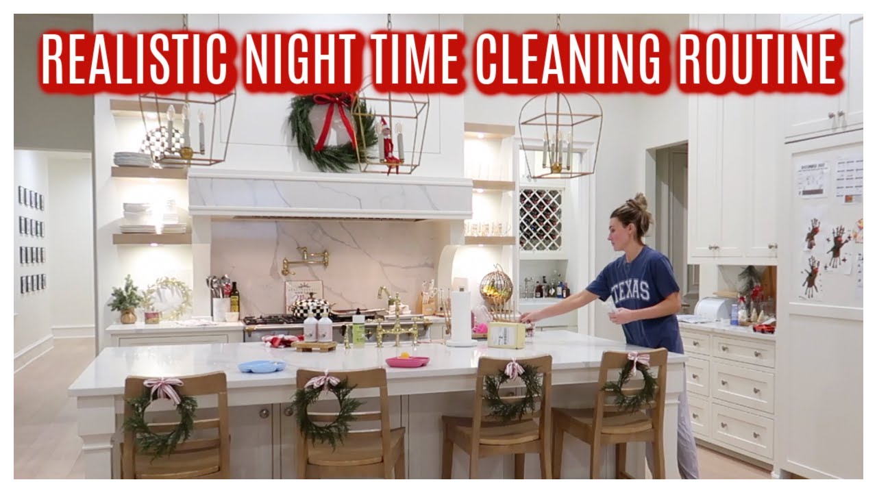 REALISTIC NIGHT TIME CLEANING ROUTINE | Tara Henderson