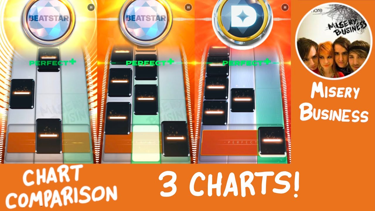 [Beatstar] Misery Business // Chart Comparison (Standard vs Alt Ver vs Deluxe) ALL DIFFICULTIES