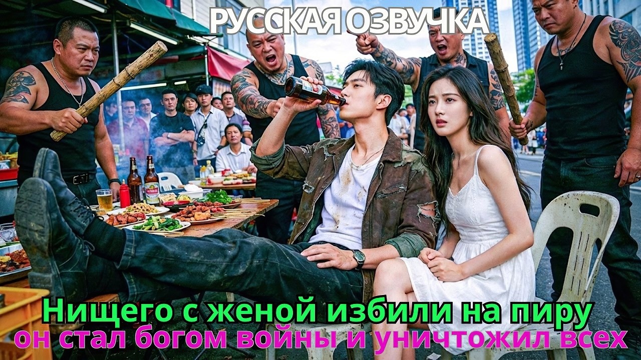 Нищего с женой избили на пиру — он стал богом войны и уничтожил всех. #дорама #drama #2025