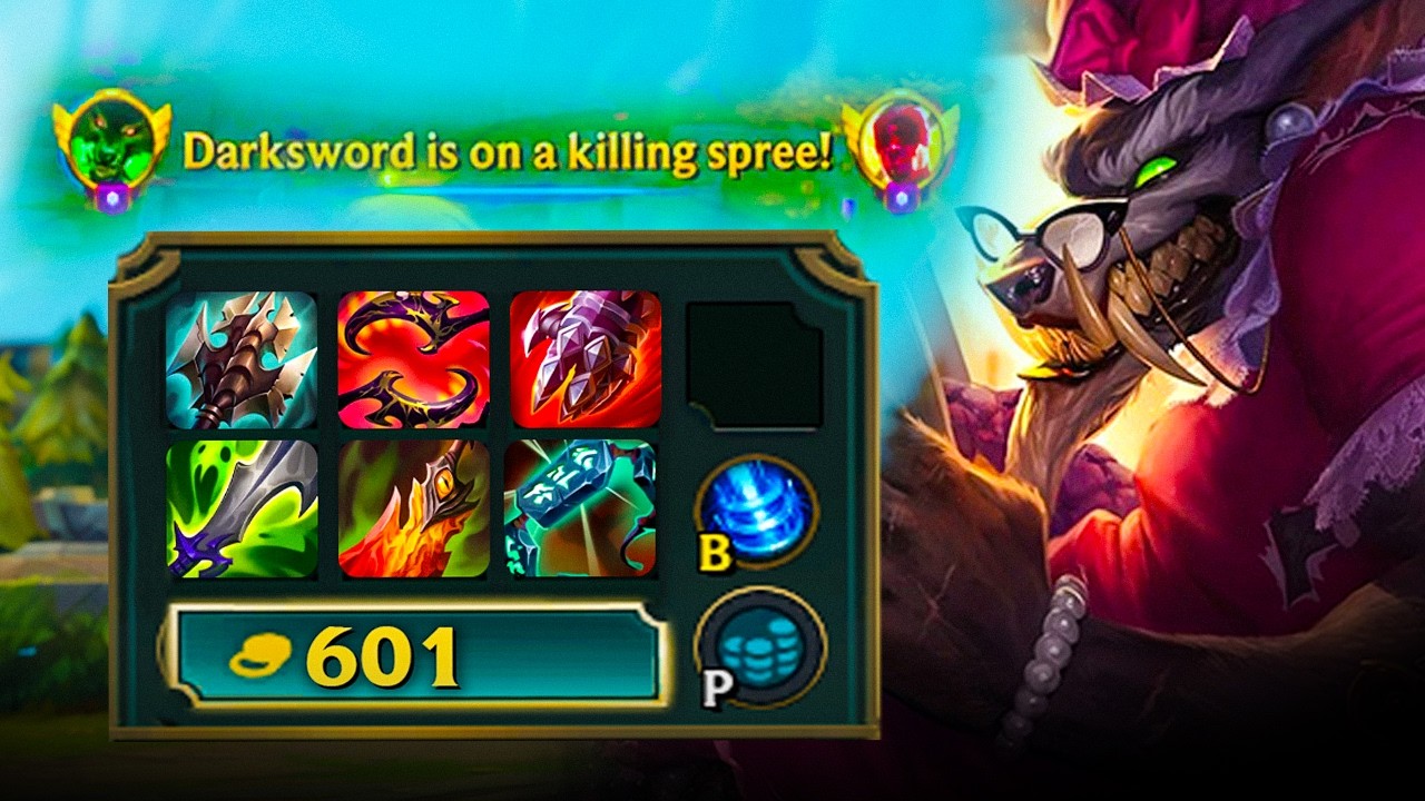 Сборка Warwick Jungle из 6 предметов для победы в играх.