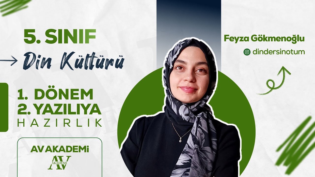 AV Yayınları | 5.Sınıf Din Kültürü ve Ahlak Bilgisi 1. Dönem 2. Yazılıya Hazırlık