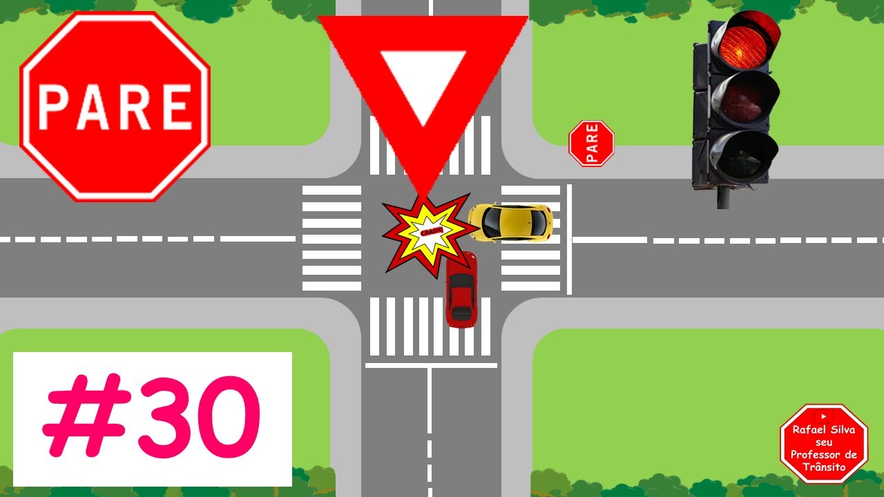 CURSO DE PRIMEIRA HABILITAÇÃO - PARADA OBRIGATÓRIA - DÊ A PREFERÊNCIA - SEMÁFORO - #30