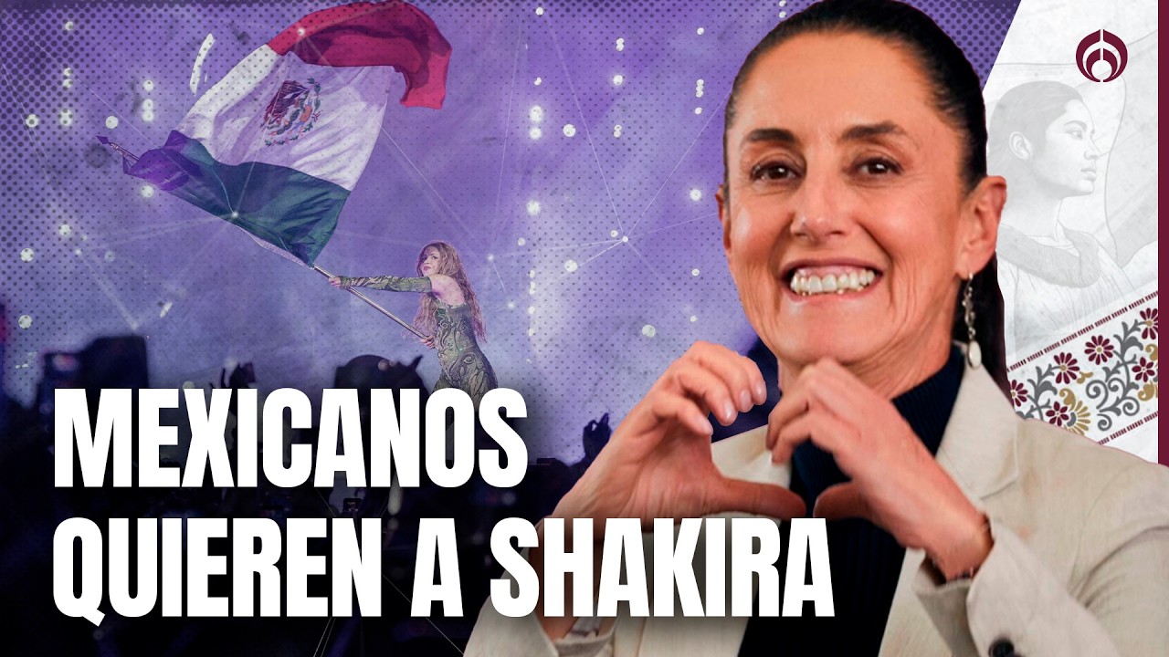 Sheinbaum se asomó para ver a Shakira en el Zócalo