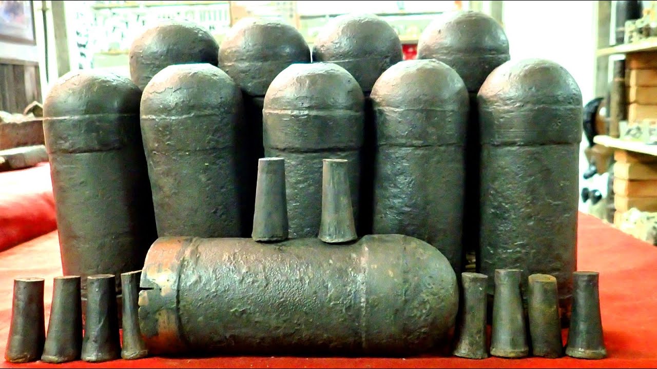 Ten American Civil War Confederate Artillery Shells