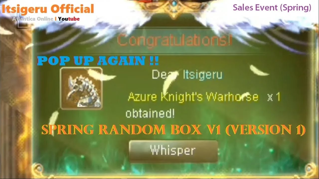 AKHIRNYA POP UP JUGA !! - Unboxing Spring Random Box V1 | Atlantica Online